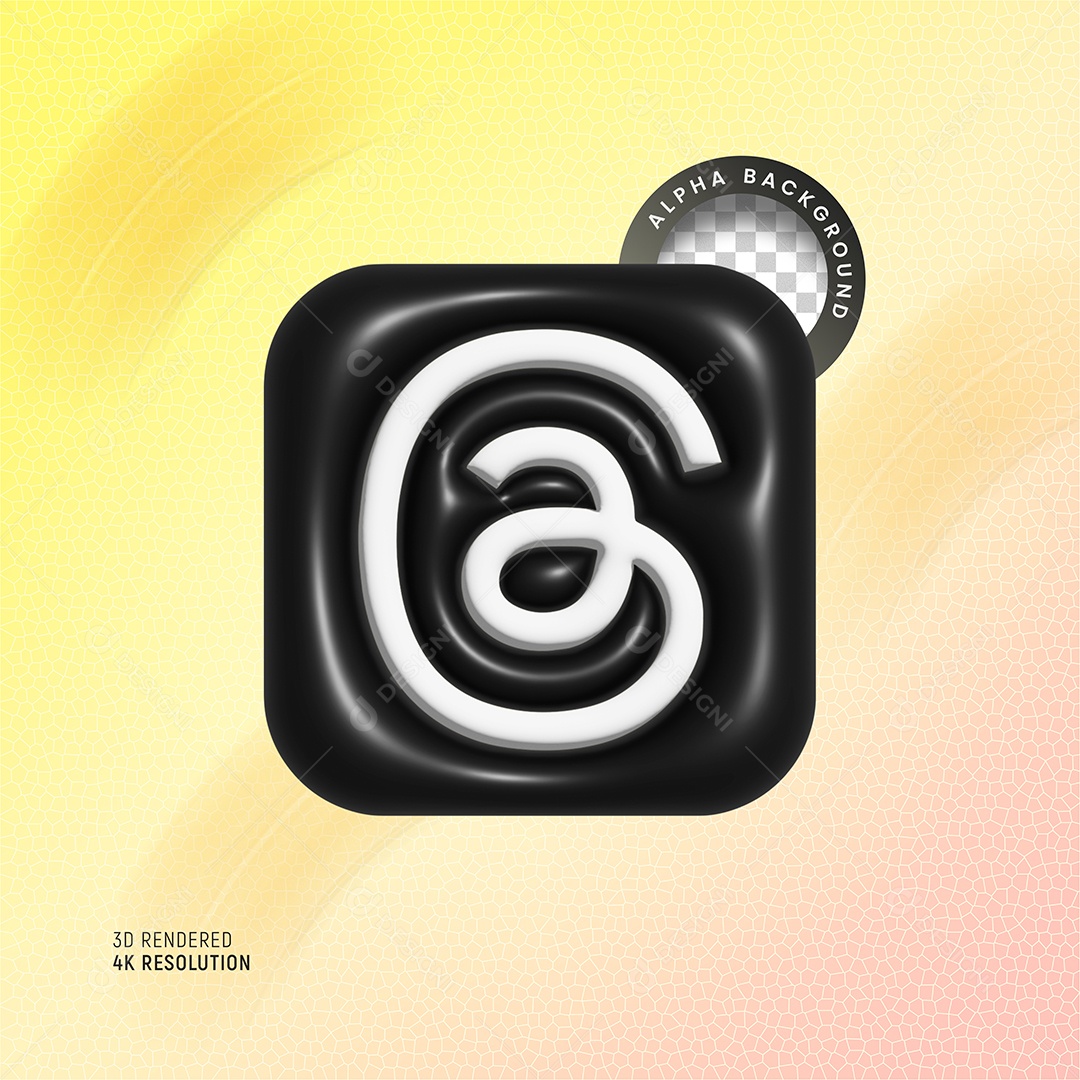 Elemento 3D Threads Para Composição PSD