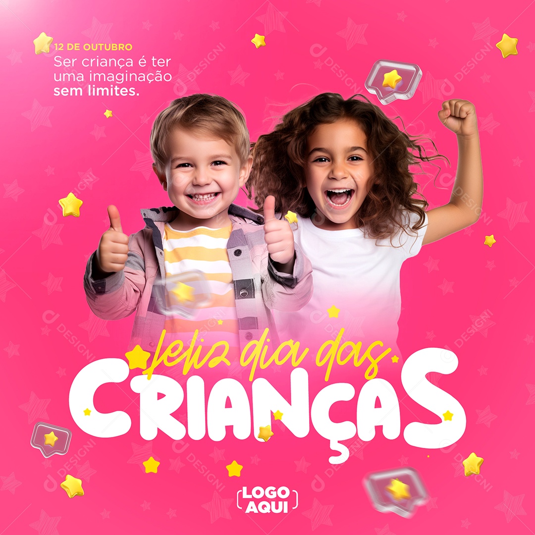 Feliz Dia das Crianças 12 de Outubro Social Media PSD Editável