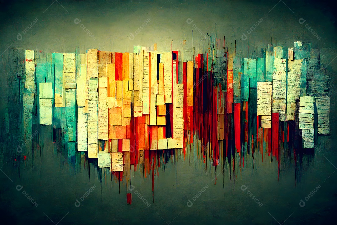 Fundo colorido semelhante a uma pintura abstrata arte gerada por rede neural