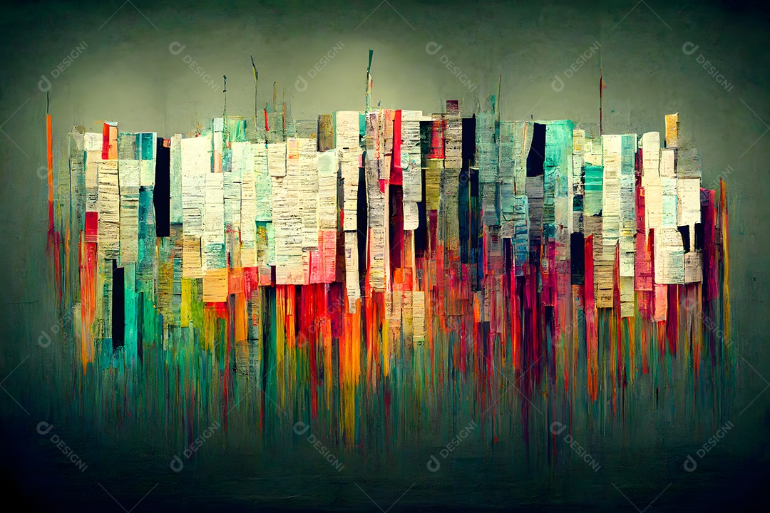 Fundo colorido semelhante a uma pintura abstrata arte gerada por rede neural