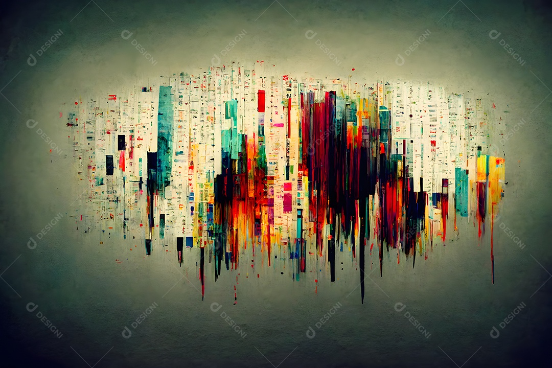 Fundo colorido semelhante a uma pintura abstrata arte gerada por rede neural