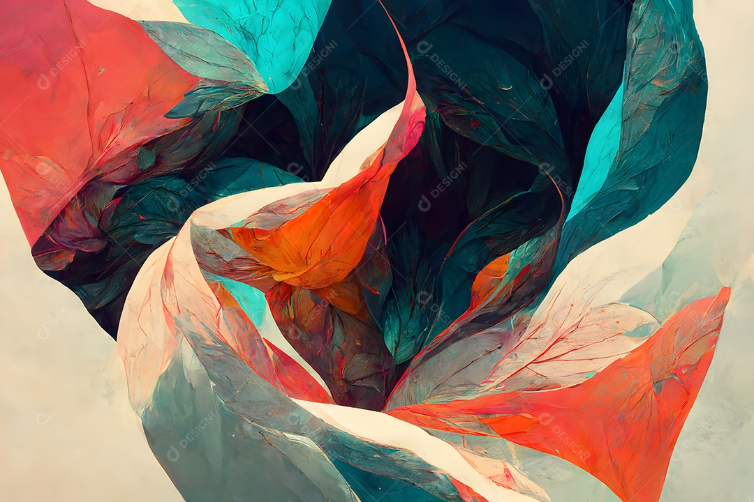 Fundo colorido semelhante a uma pintura abstrata arte gerada por rede neural