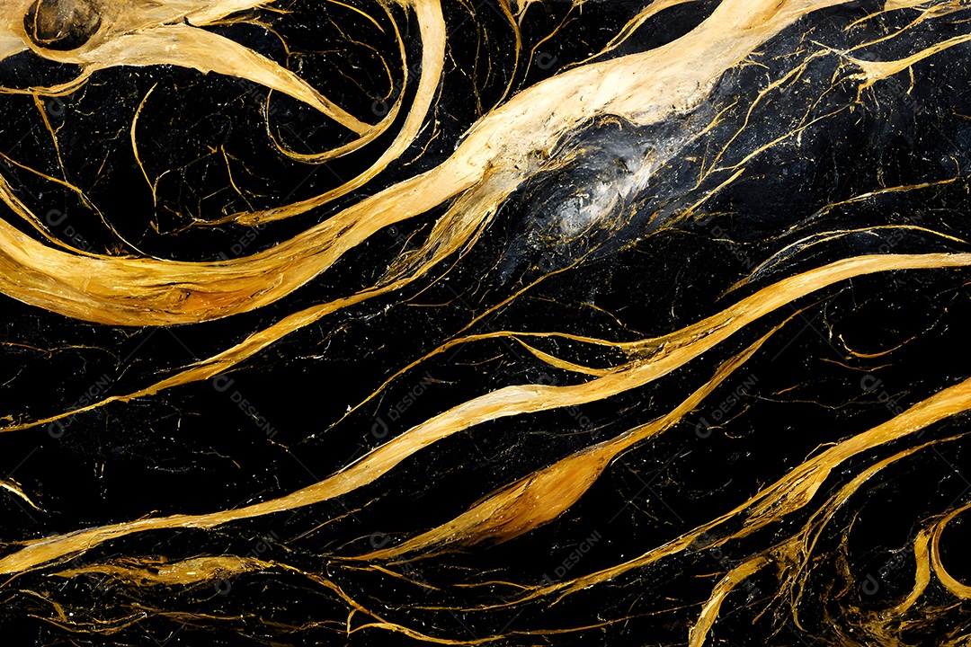 Textura e fundo luxuosos de mármore preto e dourado