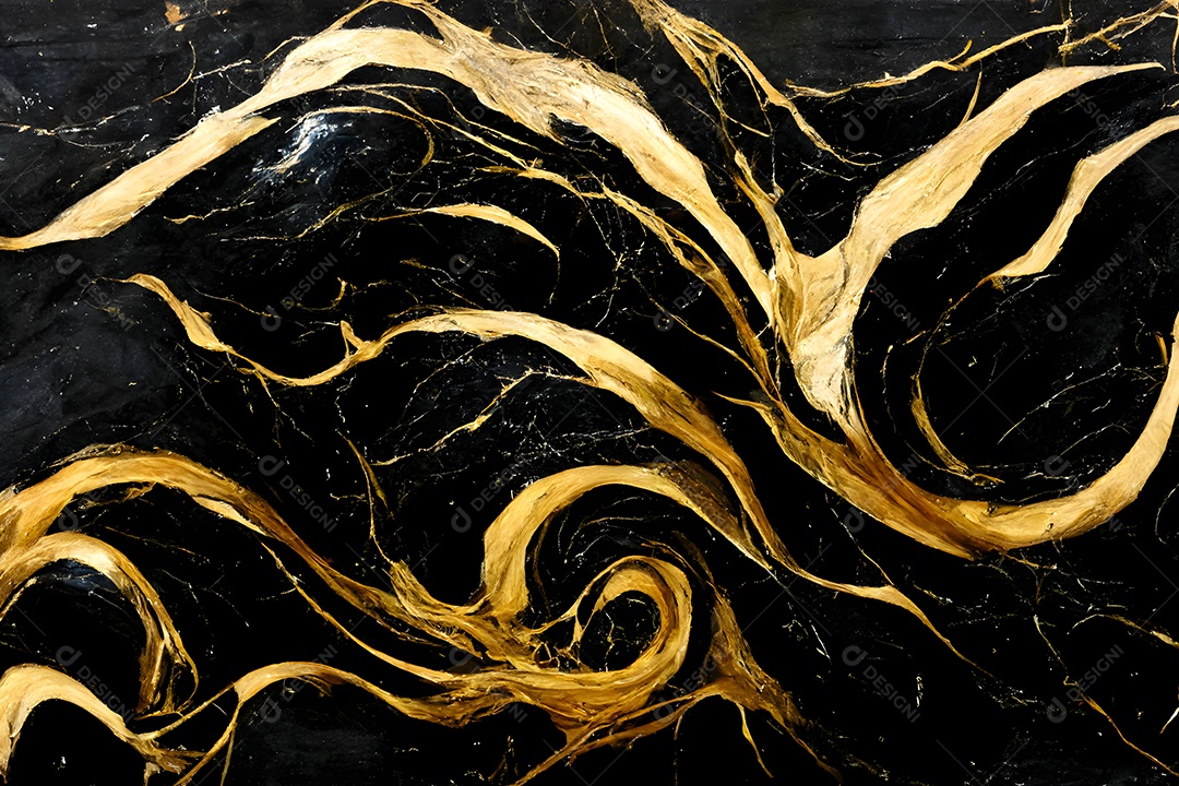 Textura e fundo luxuosos de mármore preto e dourado