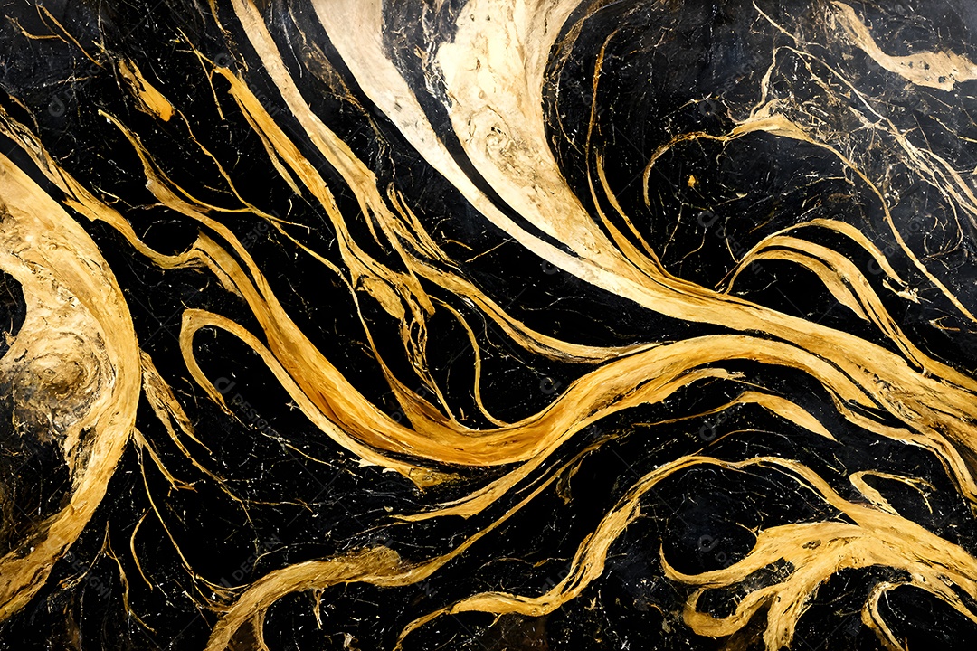 Textura e fundo luxuosos de mármore preto e dourado