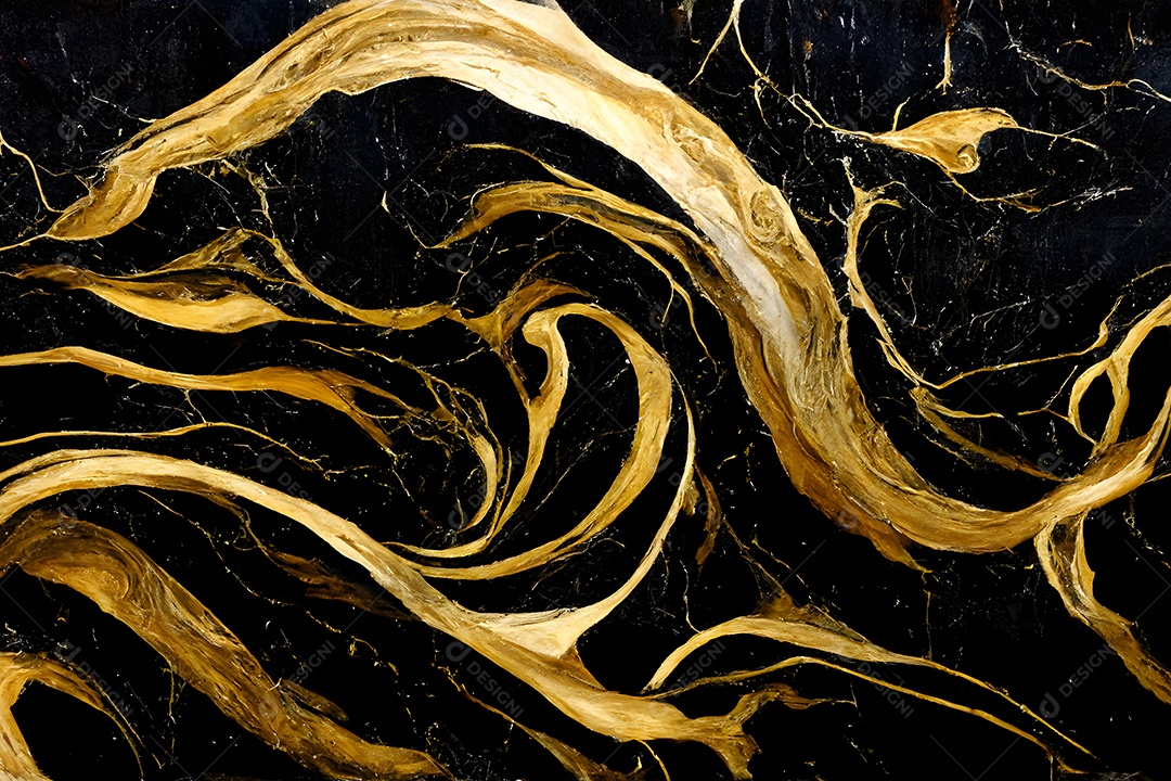 Textura e fundo luxuosos de mármore preto e dourado