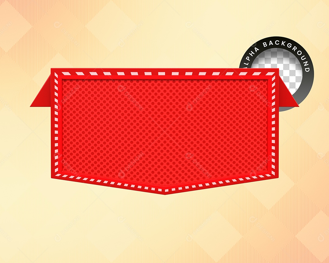 Elemento 3D Vermelho Caixa De Mensagem Para Composição PSD