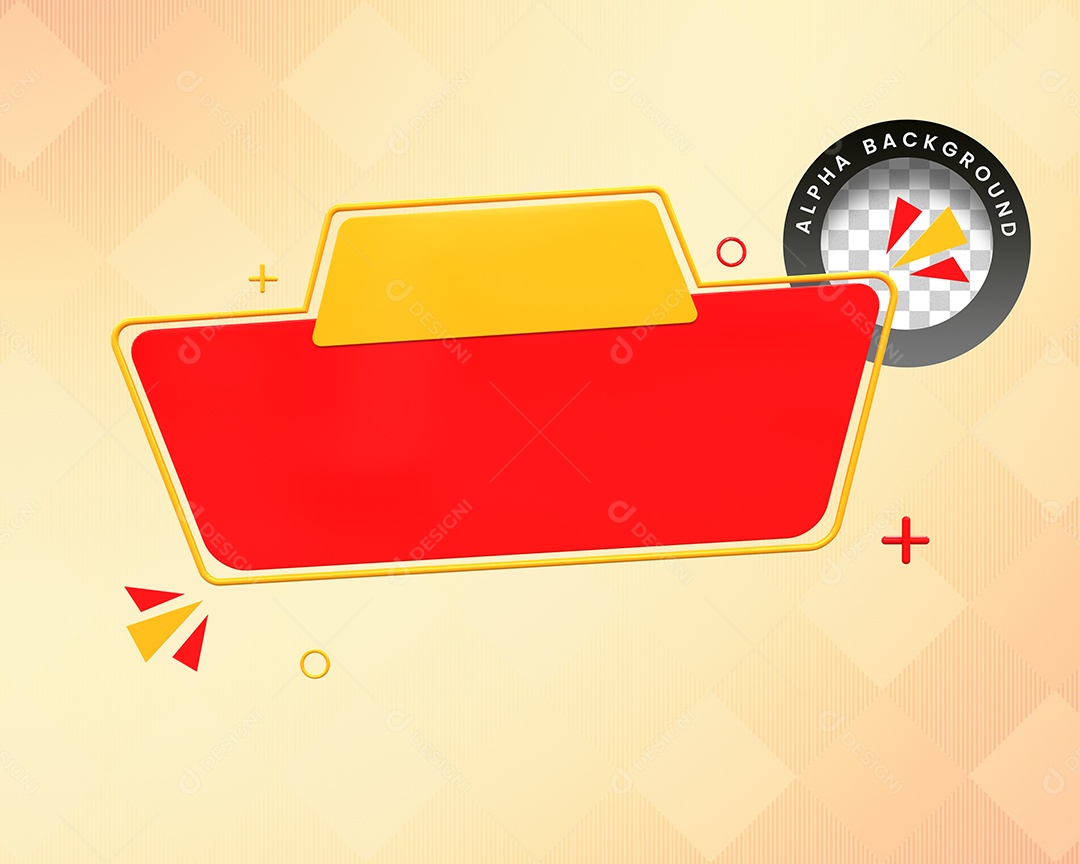 Elemento 3D Caixa De Mensagem Para Composição PSD