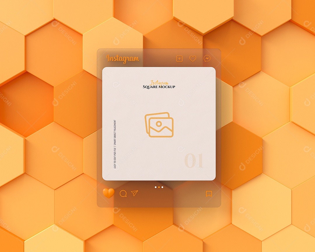 Mockup Postagem Instagram PSD Editável