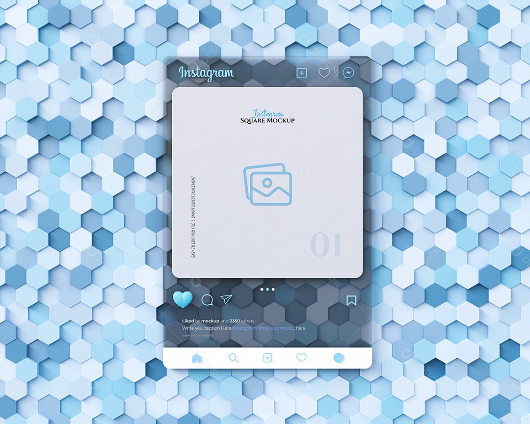 Mockup Postagem Instagram PSD Editável