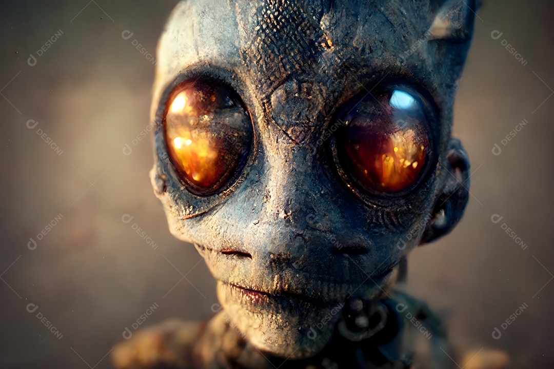 Retrato alienígena humanoide arte gerada por rede neural