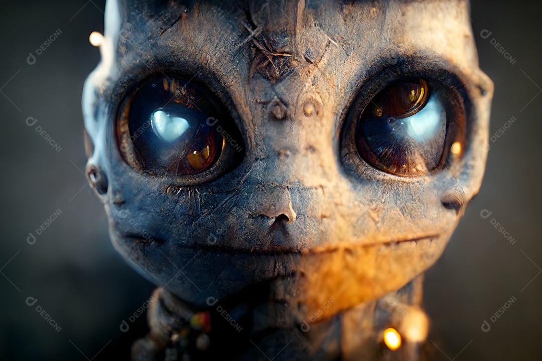 Retrato alienígena humanoide arte gerada por rede neural