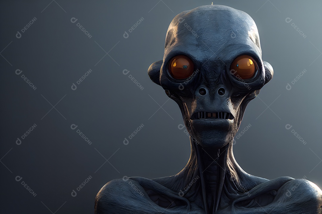 Retrato alienígena humanoide arte gerada por rede neural