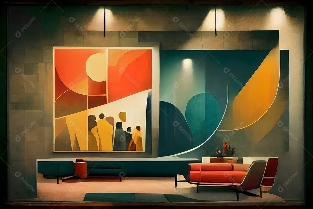 Fundo colorido semelhante a uma pintura abstrata arte gerada por rede neural