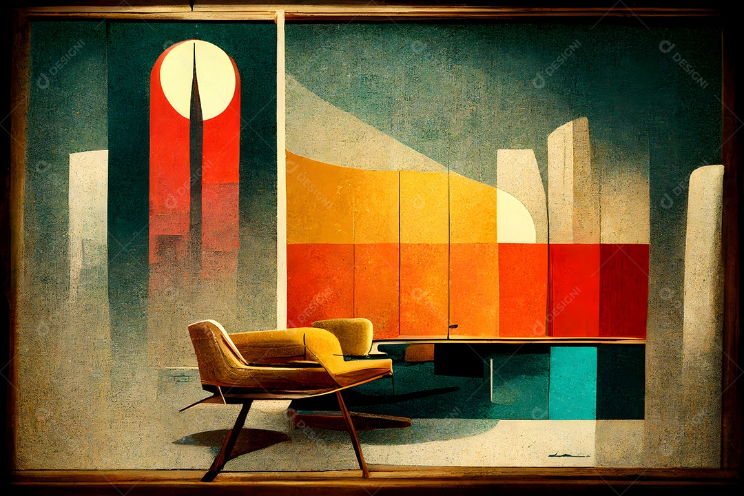 Fundo colorido semelhante a uma pintura abstrata arte gerada por rede neural