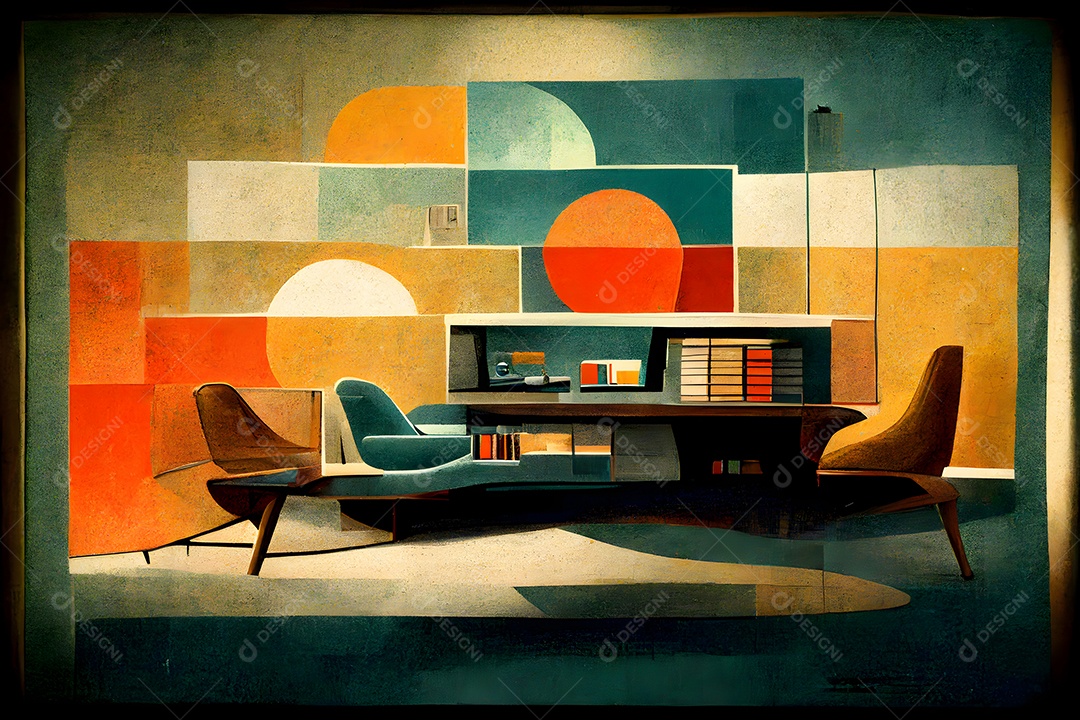 Fundo colorido semelhante a uma pintura abstrata arte gerada por rede neural