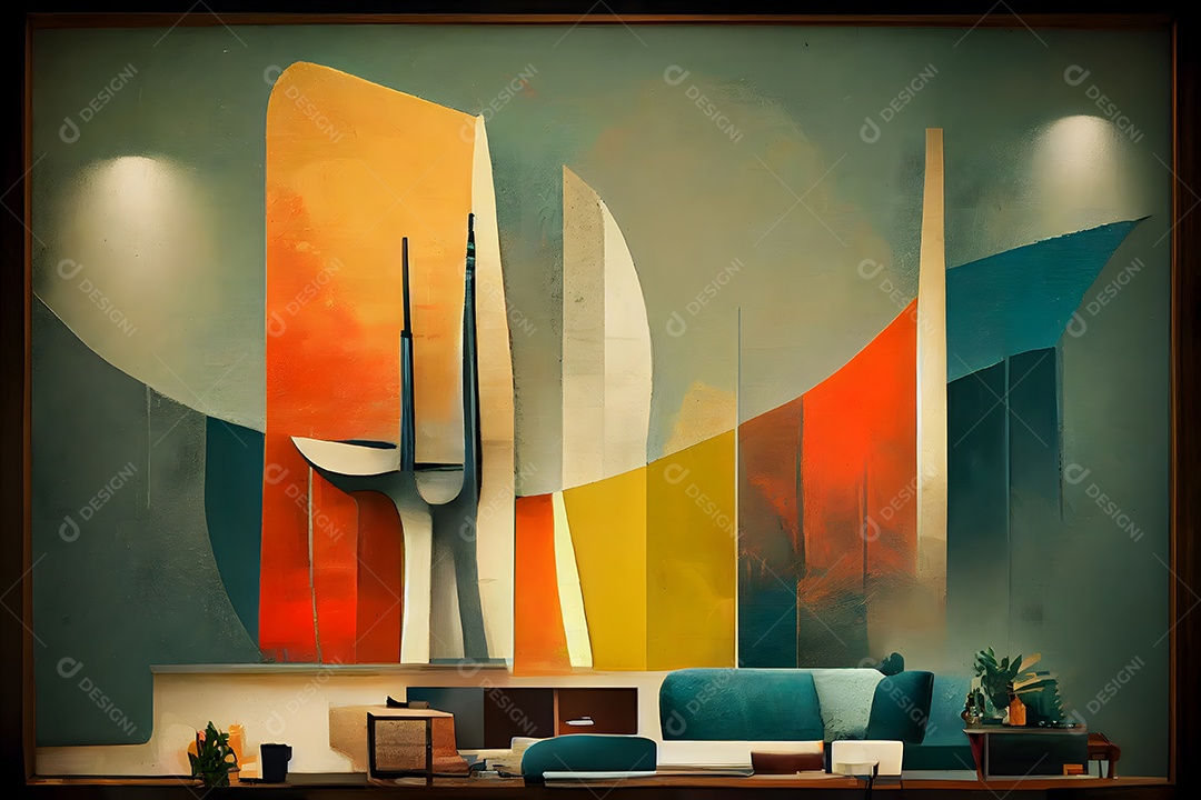 Fundo colorido semelhante a uma pintura abstrata arte gerada por rede neural