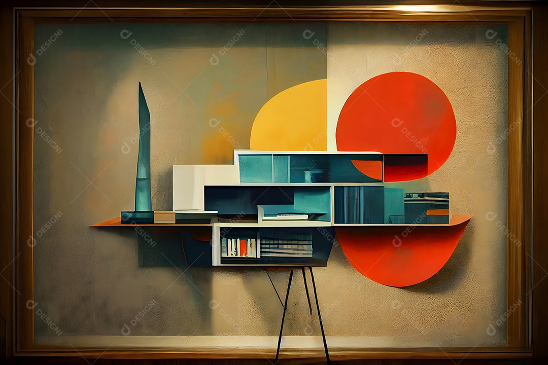 Fundo colorido semelhante a uma pintura abstrata arte gerada por rede neural