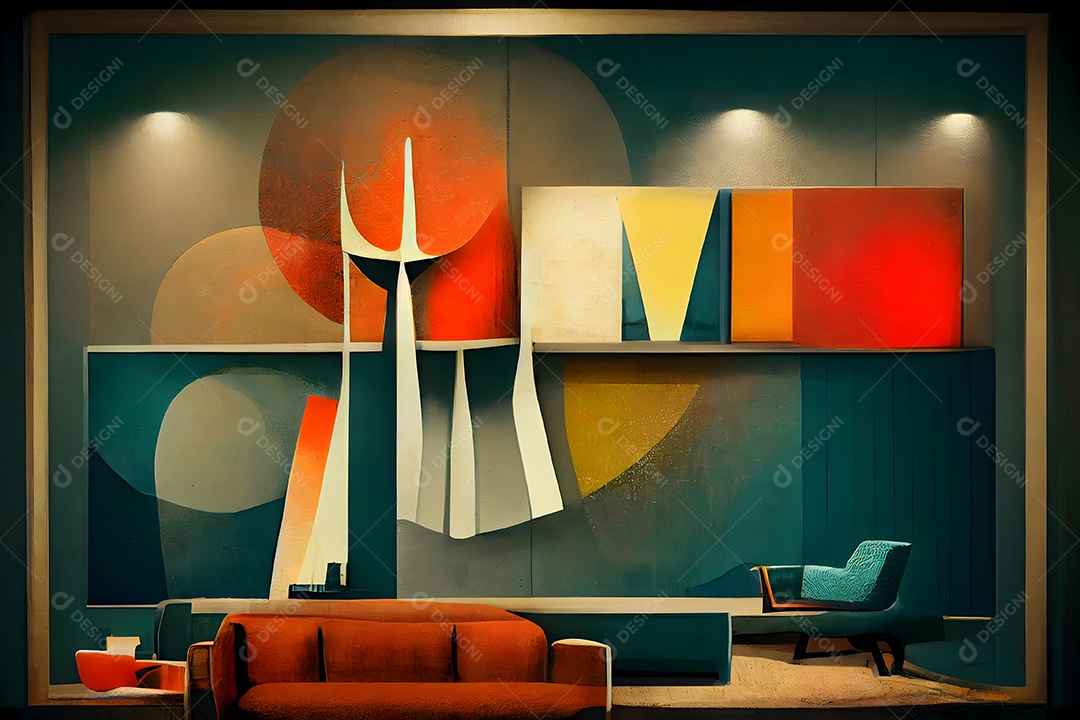 Fundo colorido semelhante a uma pintura abstrata arte gerada por rede neural