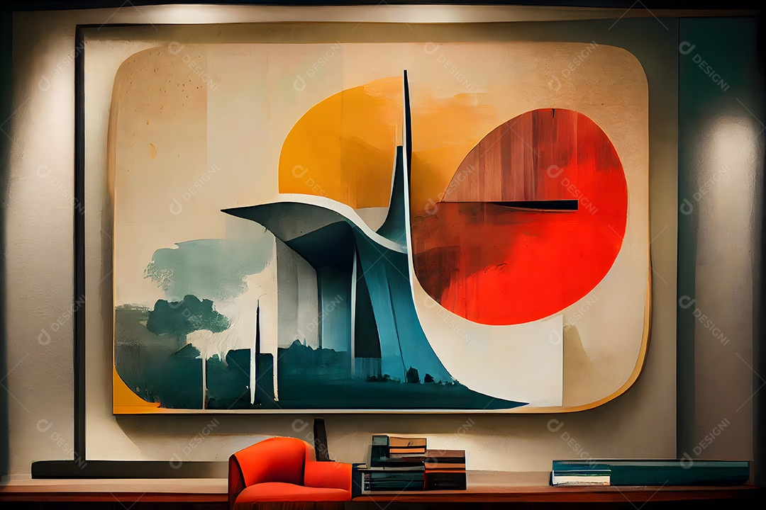 Fundo colorido semelhante a uma pintura abstrata arte gerada por rede neural