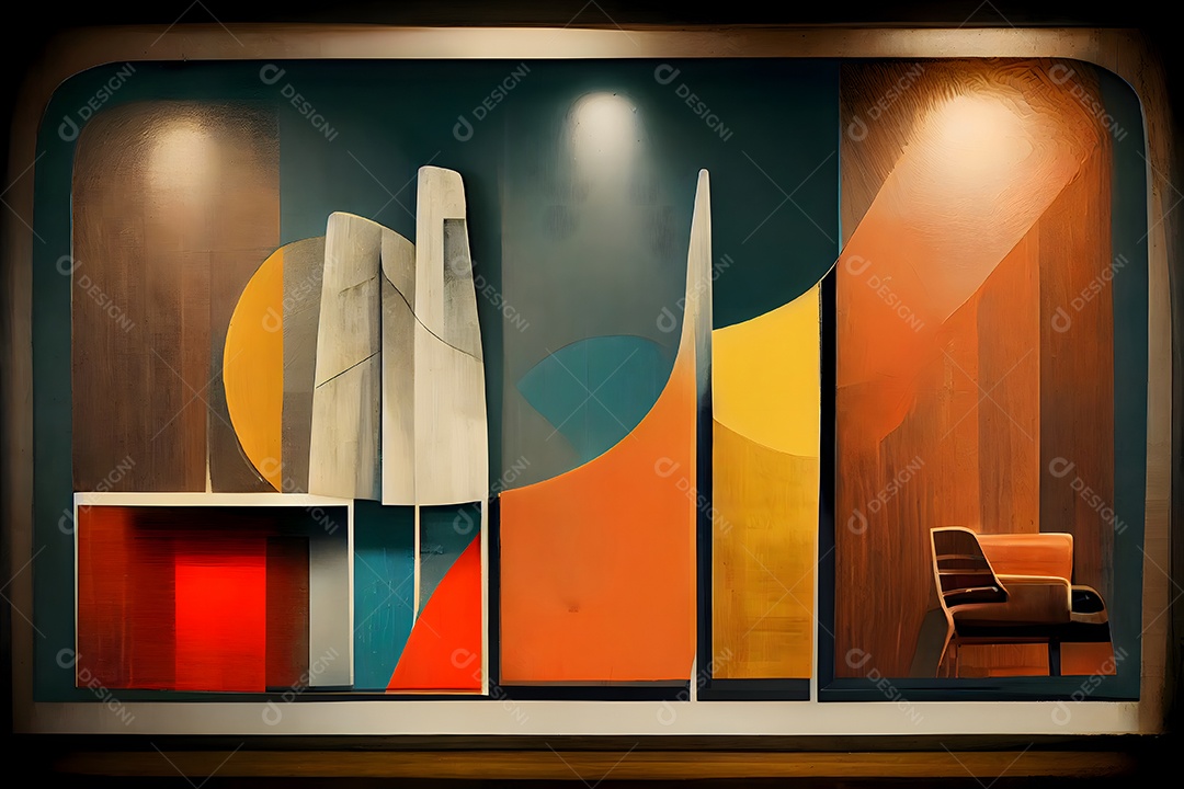 Fundo colorido semelhante a uma pintura abstrata arte gerada por rede neural