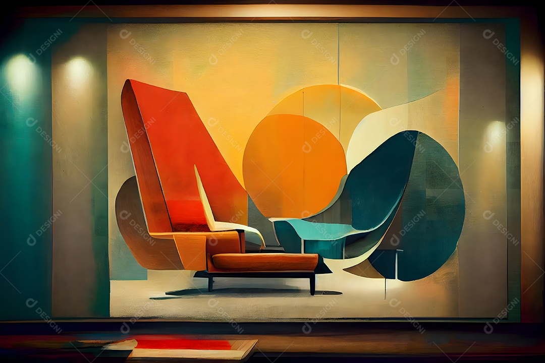 Fundo colorido semelhante a uma pintura abstrata arte gerada por rede neural