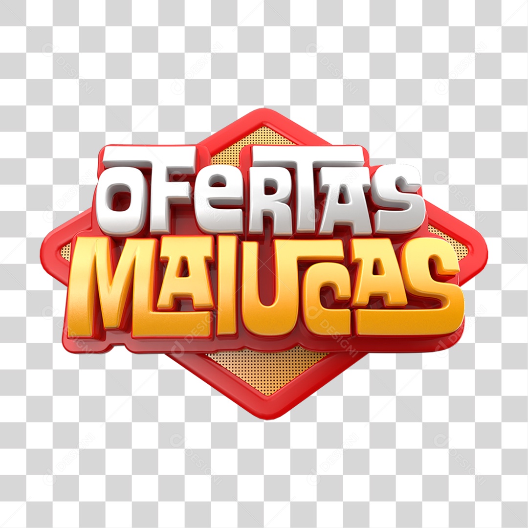Selo 3D Ofertas Malucas PNG Transparente