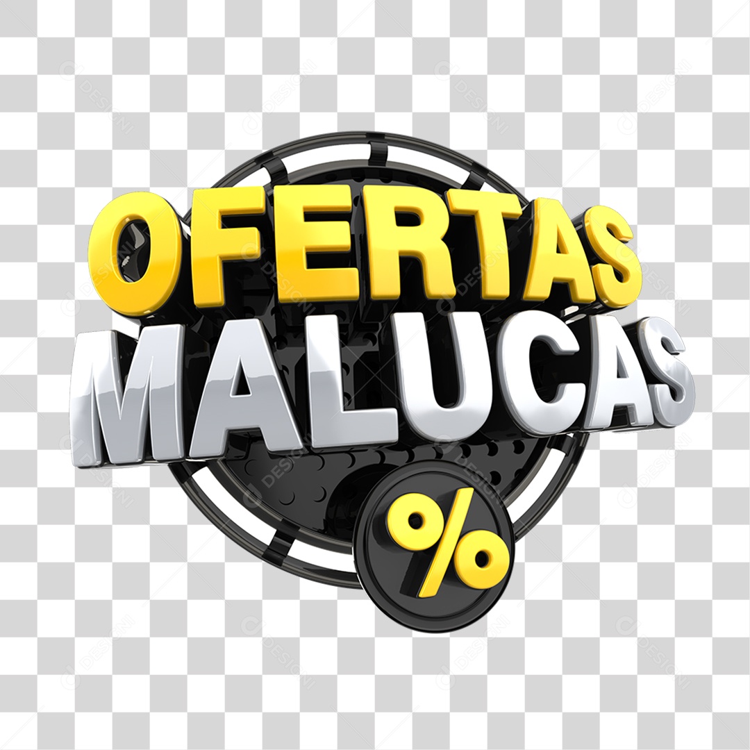 Selo 3D Ofertas Malucas PNG Transparente