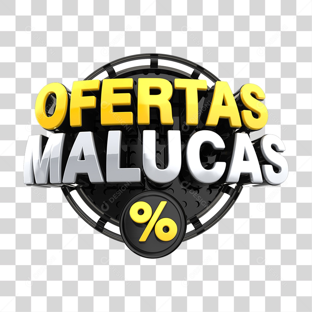 Selo 3D Ofertas Malucas PNG Transparente