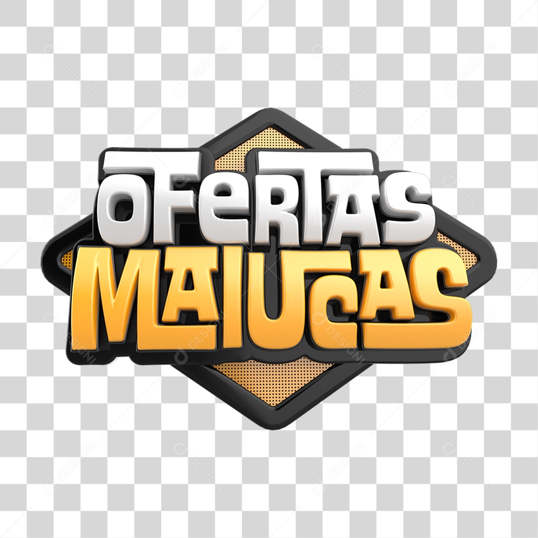 Selo 3D Ofertas Malucas PNG Transparente