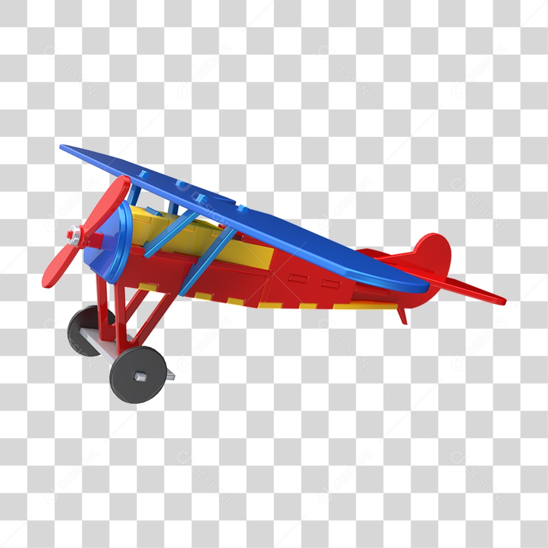 Aviãozinho Colorido Para Brincadeira no Dia das Crianças PNG Transparente