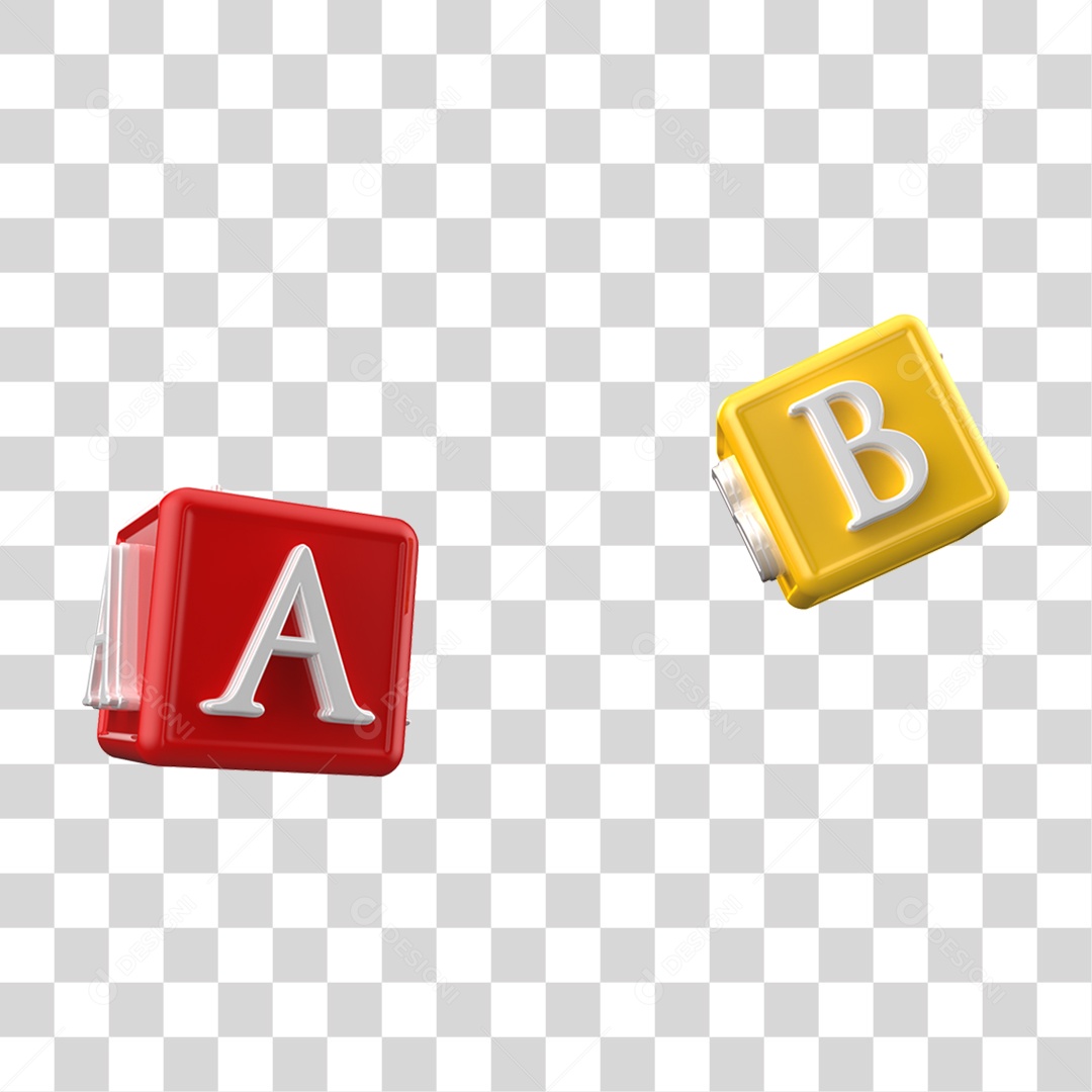 Dados A e B para Brincadeiras PNG Transparente