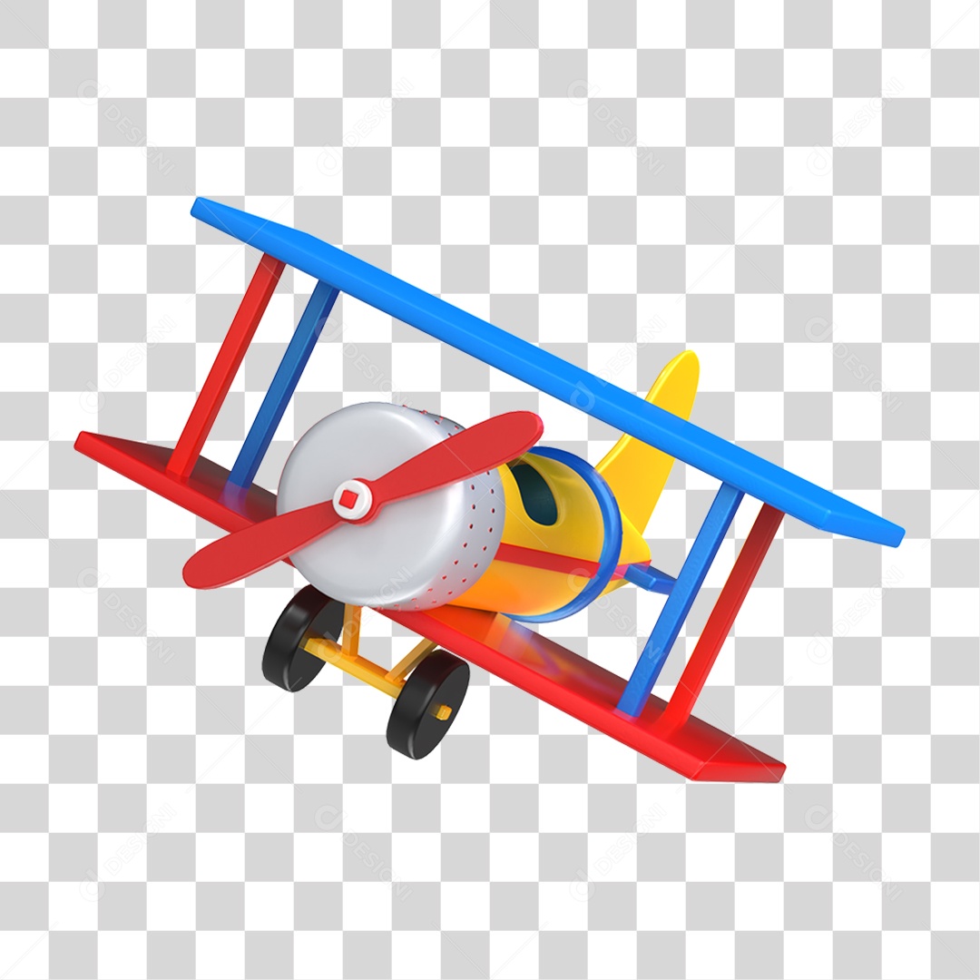 Aviãozinho Colorido Para Brincadeira no Dia das Crianças PNG Transparente