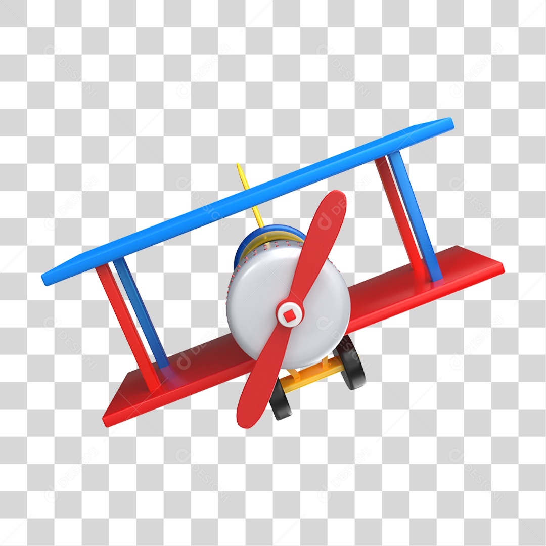 Aviãozinho Colorido Para Brincadeira no Dia das Crianças PNG Transparente
