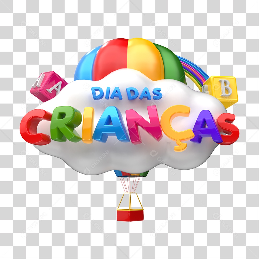 Dia das Crianças Colorido PNG Transparente