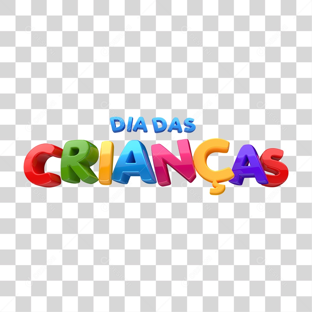 Dia das Crianças Colorido PNG Transparente