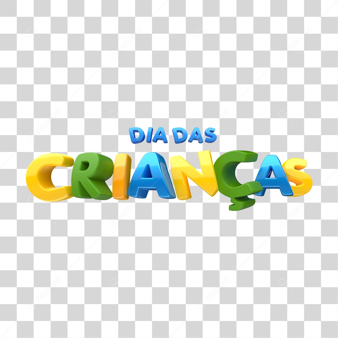 Dia das Crianças Colorido PNG Transparente