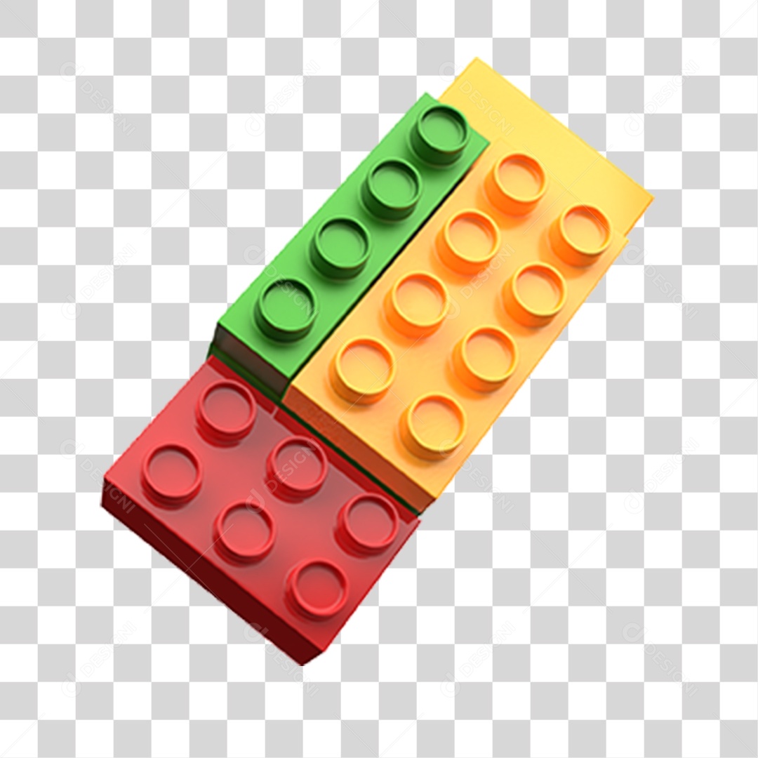 Bloco de Brinquedo para o Dia das Crianças PNG Transparente