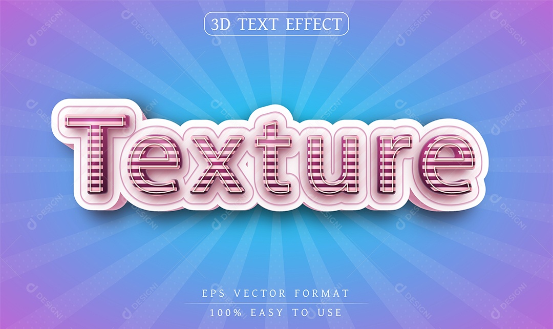 Efeito de Texto Texture Textura EPS Editável