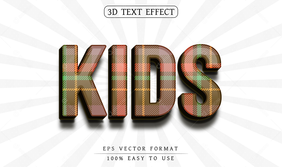 Efeito de Texto Kids Crianças EPS Editável