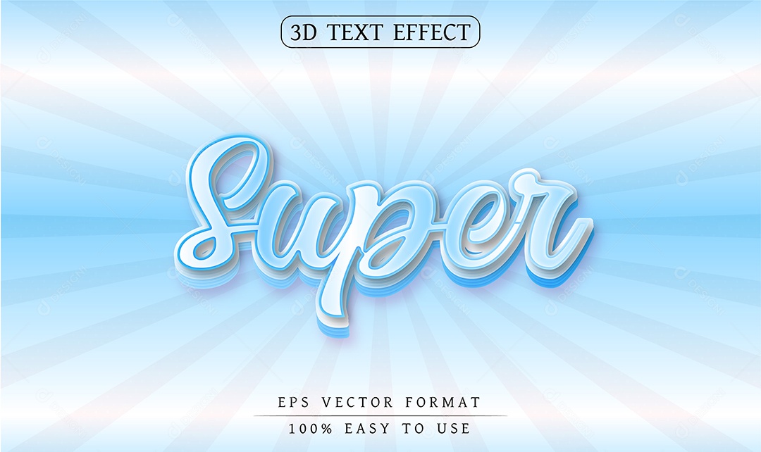 Efeito de Texto Super EPS Editável