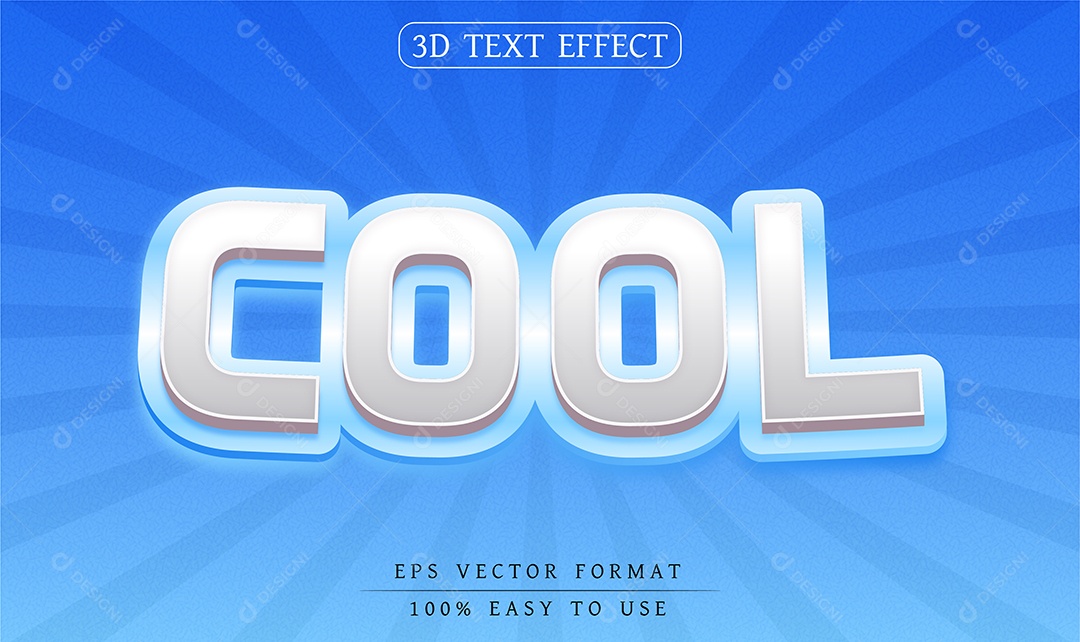 Efeito de Texto Cool Legal EPS Editável