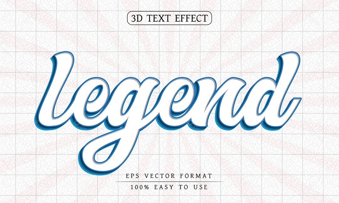 Efeito de Texto Legend Lenda EPS Editável