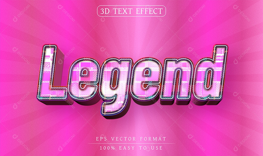 Efeito de Texto Legend Lenda EPS Editável