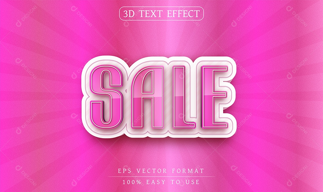 Efeito de Texto Sale Oferta EPS Editável