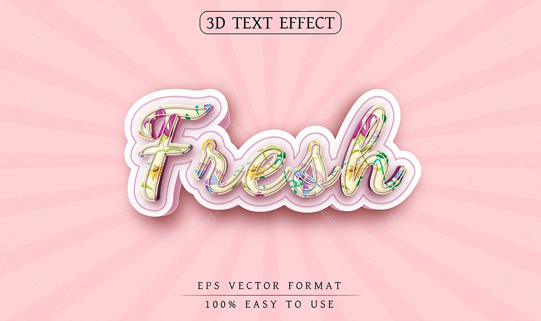 Efeito de Texto Fresh Fresco EPS Editável