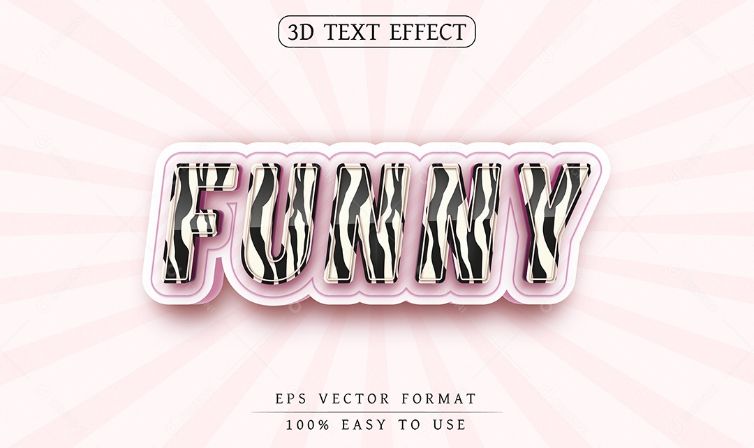 Efeito de Texto Funny Engraçado EPS Editável