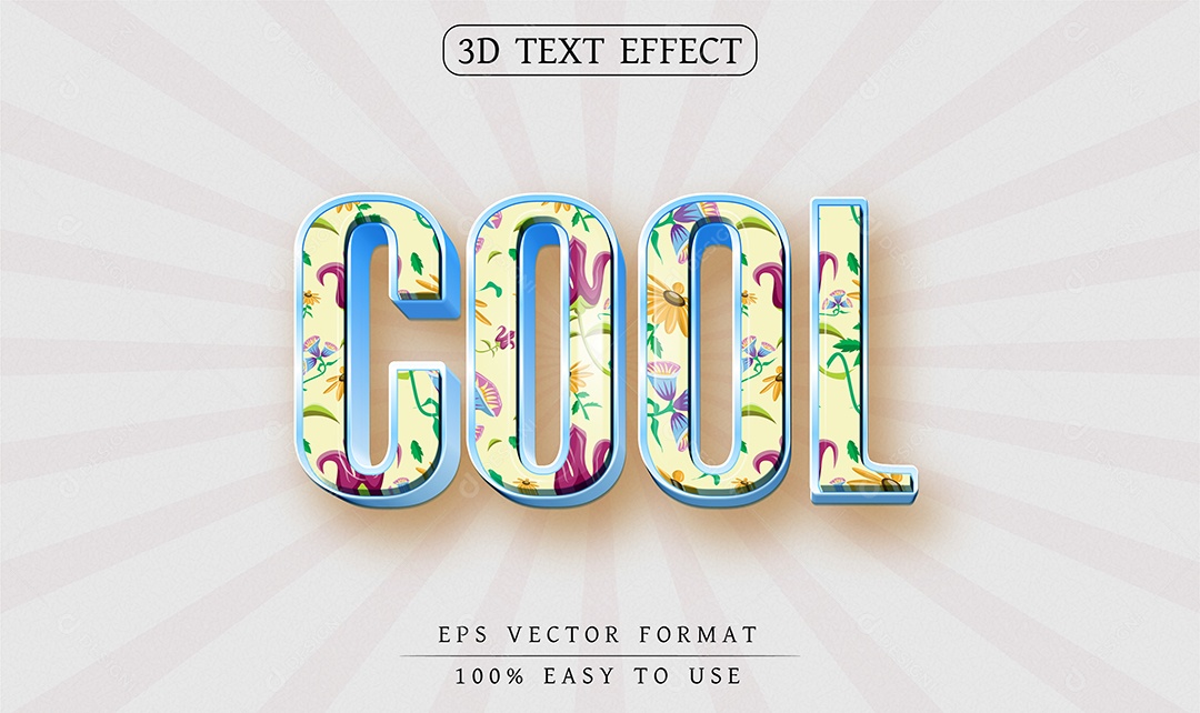Efeito de Texto Cool Legal EPS Editável