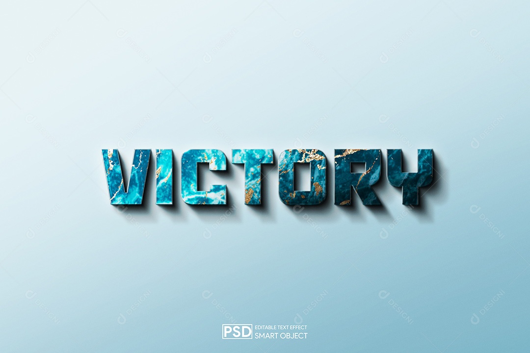 Efeito de Texto Victory Vitória PSD Editável