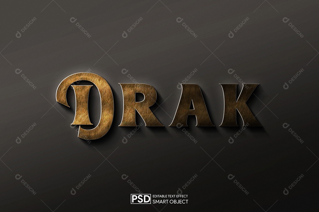 Efeito de Texto Drak Bêbado PSD Editável
